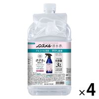 ノンスメル清水香 衣類・布製品・空間用スプレー フローラルフレッシュの香り 詰め替え 大容量 3L 1箱（4個入） 白元アース