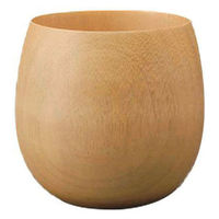 若兆 コップ 220ml 木製 エッグ型 漆 エッグカップ 天然木 食器 ナチュラル 298278 1個（取寄品）