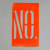 エスコ マーキングプレート (「No.」/文字高300mm) EA591MY-6 1セット(4枚)（直送品）