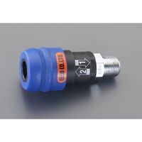 エスコ R 1/2” 雄ねじソケット(残圧抜き機構) EA140VA-4 1セット(5個)（直送品）