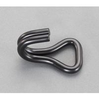 エスコ 50mm フック・ダブルJ型(スチール黒メッキ/2個) EA638FY-113 1セット(10個:2個×5組)（直送品）