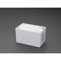 エスコ 230x140x132mm ケーブル収納BOX(ホワイト) EA815HZ-121 1セット(2個)（直送品）