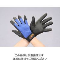エスコ [LL] 手袋(ポリウレタン/黒・青) EA353BG-78 1セット(5双)（直送品）