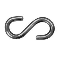 エスコ 55x6.0mm Sフック (1個) EA638EJ-4A 1セット(100個)（直送品）