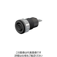 エスコ φ4mm パネルマウントソケット(黒) EA940DP-311 1セット(20個)（直送品）