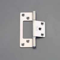 エスコ 76x25.5mm フラッシュ丁番(ステンレス製/HL) EA951HC-32 1セット(15枚)（直送品）