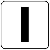 エスコ 150x150mm アルファベット表示ステッカー[I](1枚) EA983CW-169 1セット(15枚)（直送品）