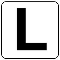 エスコ 150x150mm アルファベット表示ステッカー[L](1枚) EA983CW-172 1セット(15枚)（直送品）