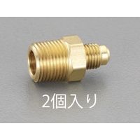 エスコ NPT1/8”xF1/4” フレアーハーフユニオン(2個) EA442A-12 1セット(20個:2個×10袋)（直送品）