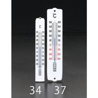 エスコ 205x45mm 温度計(白) EA728G-37 1セット(20個)（直送品）