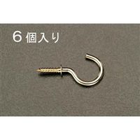 エスコ φ2.2x16mm ねじ込フック(真鍮製/6個) EA951DR-1 1セット(240個:6個×40袋)（直送品）