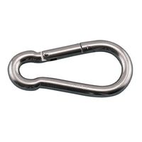 エスコ 80x 8.0mm スナップフック(ステンレス製) EA638JP-4 1セット(10個)（直送品）