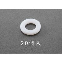 エスコ M5/5.3x10.0x1.0mm 平ワッシャー(ナイロン製/20枚) EA949ZA-52 1セット(1000枚:20枚×50袋)（直送品）