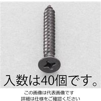 エスコ 3x16mm 皿頭タッピングビス(ステンレス/黒色/40本) EA949AS-316 1セット(800本:40本×20袋)（直送品）