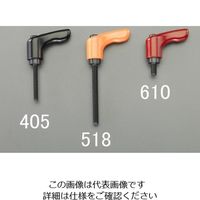 エスコ M5x25mm 雄ねじミニクランプレバー(レッド) EA948CB-613 1セット(5個)（直送品）