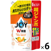 ジョイ W除菌 食器用洗剤 贅沢シトラスオレンジ 詰め替え 超ジャンボ 1490mL 1箱（6個入） P&G