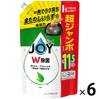 ジョイ W除菌 食器用洗剤 緑茶 詰め替え 超ジャンボ 1490mL 1箱（6個入） P&G