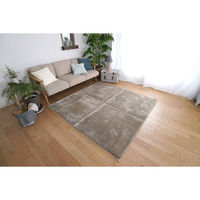 トシシミズ ナチュラルポスチュアー 洗える マイクロ2層ウレタン パズル ラグマット PZ-305 950×950mm フェザーグレー 1枚（直送品）