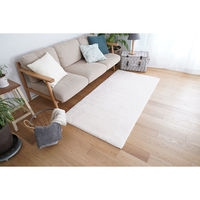 トシシミズ ナチュラルポスチュアー 洗える マイクロ2層ウレタン パズル ラグマット PZ-305 950×1900mm アイボリー 1枚（直送品）