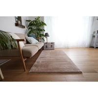 トシシミズ ナチュラルポスチュアー 洗える マイクロ2層ウレタン パズル ラグマット PZ-305 950×1900mm ミルクティー 1枚（直送品）