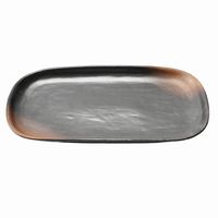 アースモス 小皿 やきしめ 小判型盛皿 [2個入] vac-114-05004（直送品）