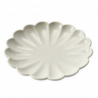 アースモス 小皿 パール(銀結晶) 菊型7.0寸丸皿 [2個入] vac-115-02029（直送品）