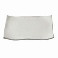 アースモス 小皿 パール(銀結晶) タタラ型7.0寸長角皿 [4個入] vac-115-04018（直送品）