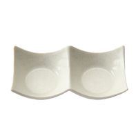 アースモス 豆皿 パール（銀結晶） 石目型2連豆皿 [7個入] vac-115-07018（直送品）