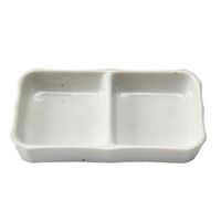 アースモス 仕切り皿 志野 二品皿(中) [6個入] vac-116-07020（直送品）