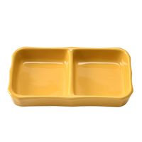 アースモス 仕切り皿 レモン 二品皿(中) [6個入] vac-121-07020（直送品）