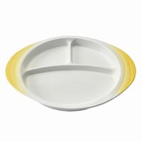 アースモス ランチプレート 吹付黄 ワンディッシュプレート [1個入] vac-306-07005（直送品）