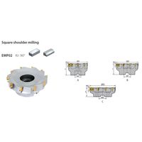 株洲工具 刃先交換式カッター EMP02ー125ーB40ーAP16ー10 1本（直送品）