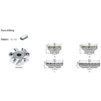 株洲工具 正面フライスカッター FMA01-125-B40-SE12-08 1本（直送品）