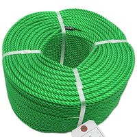 三友産業 PEロープ グリーン Φ6mm×200m HR-569 1巻（直送品）