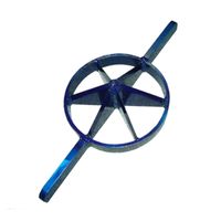 ウエダ製作所 鉄鋼製 両手竹割器 6ツ割大 230mm Tー163 T-163 1個（直送品）