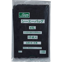 クリーン・アシスト シーエーバック45L 0.030mm 黒 10枚 CA45-30 820012 1箱（60個）（直送品）