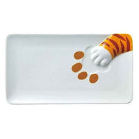 サンアート プレート どろぼう猫魚プレート とらねこ 皿 仕切り皿 磁器 食器 294548 1個（直送品）