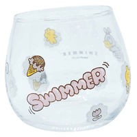 サンアート グラス 290ml ゆらゆらグラス SWIMMER コップ ガラス 日本製 RABBIT 365513 1個（直送品）