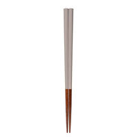サンライフ 箸 22.5cm 八角陶彩 木製 天然木 日本製 錫 367981 1個（取寄品）