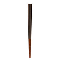 サンライフ 箸 22.5cm 八角陶彩 木製 天然木 日本製 墨 367986 1個（取寄品）
