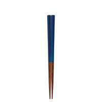 サンライフ 箸 18cm 八角陶彩 木製 天然木 日本製 群青 367993 1個（取寄品）