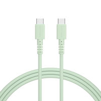 MOTTERU Type-C to シリコンケーブル 2m ピスタチオ MOT-SCBCCG200-PS 1個