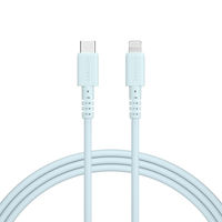MOTTERU Type-C to Lightning シリコンケーブル 2m パウダーブルー MOT-SCBCLG200-BL 1個