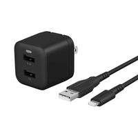 オウルテック 断線に強いLightningケーブル付Type-A 2ポートAC