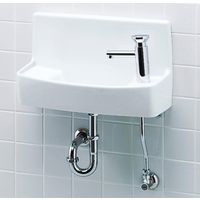 LIXIL 壁付手洗器（プッシュ式セルフストップ水栓） L-A74PD/BW1 1個（直送品）