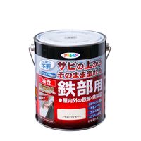 アサヒペン 油性高耐久鉄部用 1.6L ツヤ消しアイボリー 4970925527578 1セット(6缶)（直送品）