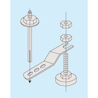 サカエ ステンレス保管システム オプション 固定金具(床タイプ) SUーFSK SU-FSK 1個（直送品）