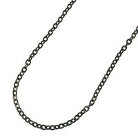 日本紐釦貿易 ネックレスチェーン 4mの切売カット 約/径線0.8mm 内径2mm ブラックニッケル KH87（直送品）