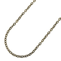 日本紐釦貿易 ネックレスチェーン 4mの切売カット 約/径線0.8mm 内径2mm アンティークゴールド KH88（直送品）