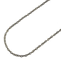 日本紐釦貿易 ネックレスチェーン 5mの切売カット 径線約0.3mm 内径約1.5mm アンティークゴールド KH8（直送品）